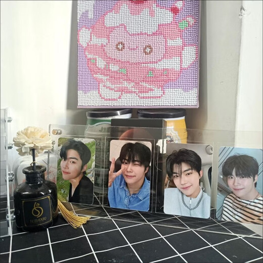 Laiji is suitable for Jiugongge small card photo display stand idol card groove acrylic card album desktop ins ornament photo frame 1 grid 6.5x9