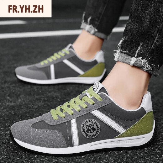 FR.YH.ZH Paul Amyris men's shoes for summer breathable casual shoes for one foot Forrest Gump flat shoes men's sports shoes men's blue [AW9902] 44