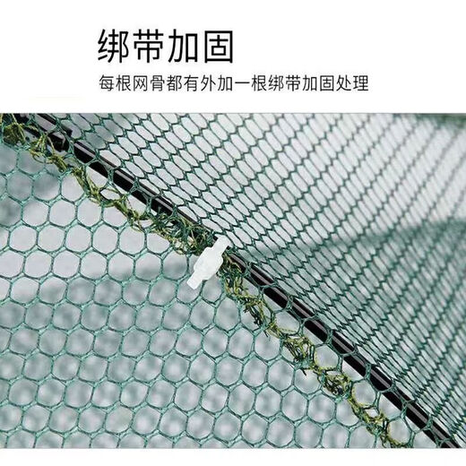 Fish net, ground net cage, ground dragon does not come out, only enters the fishing artifact eel mud n loach lobster fishing net cage, umbrella cage, fishing net, bold and thickened 6 holes + accessories