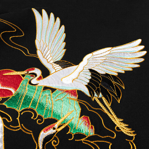 
Denon supreme short-sleeved embroidered T-shirt for men and women fashion brand summer Chinese style Monkey King pure cotton loose national trend couple T-shirt T733 black M-size (recommended 95-115 Jin [Jin equals 0.5 kg])