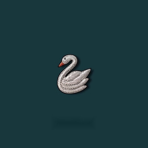 QUAMER exquisite high-end swan brooch for women Indian silk hand-embroidered clothes pin accessories chest swan brooch