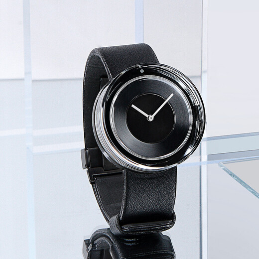 ISSEY Miyake Watch Men's 39 mm Negro de cuero Corcha de cuero pareja Fashion Quartz Casual Women's Watch Yoshioka Naruhito Nyah002y