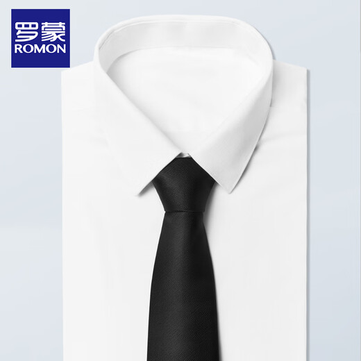 ROMON TIE Men's Business Formal Wear Versátil Color sólido Sólido Caja de regalo de corbata de boda de 8 cm