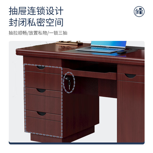 Zuosheng office furniture staff desk single computer paint table desktop writing desk manager desk 140*70 style 2