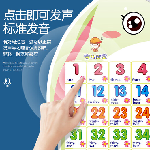 Póster de audio de educación infantil para niños Fotos de alfabetización infantil Juguetes cognitivos de un año Lectura Voz Animal Piegas de pared Pinyin Digital [People + Animals]
