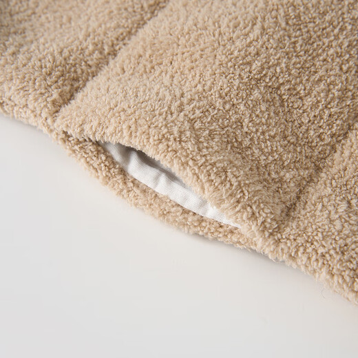 Tongtai (TONGTAI) baby scarf autumn and winter children's neck scarf for going out windproof and warm cute plush neck sleeve khaki 70x10cm