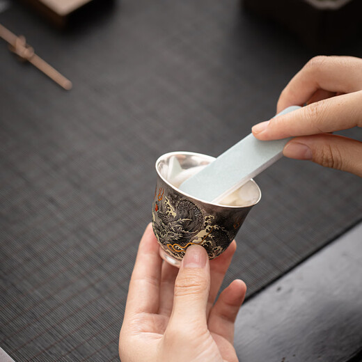 SUSHI CERAMICS Gilt Silver Ink Dragon Sancai Bowl Set Kung Fu Tea Set Gift Box by Intangible Cultural Heritage Master Zheng Wenqiang High-end Holiday Gift