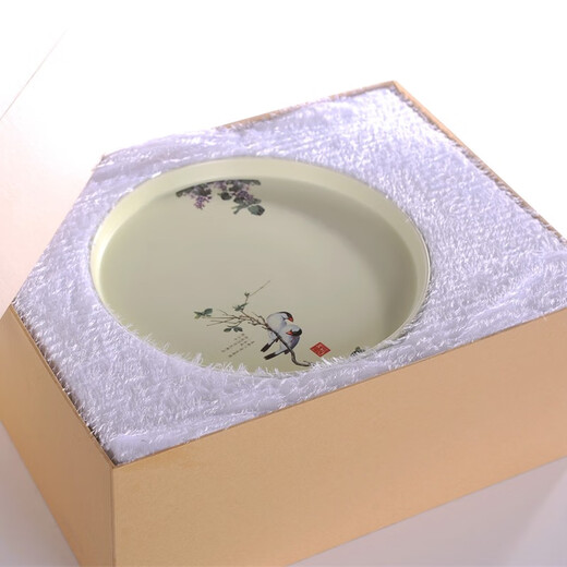 Hongying Ceramics Jingdezhen Chinese Antique Ancient Liquor Set Ceramic Small Wine Glass Goblet One-cup Wine Pitcher Wine Cup Yellow Wine Cup with Tray Gift Box Lilac Wine Set 10 Cups 1 Pot 1 Tray