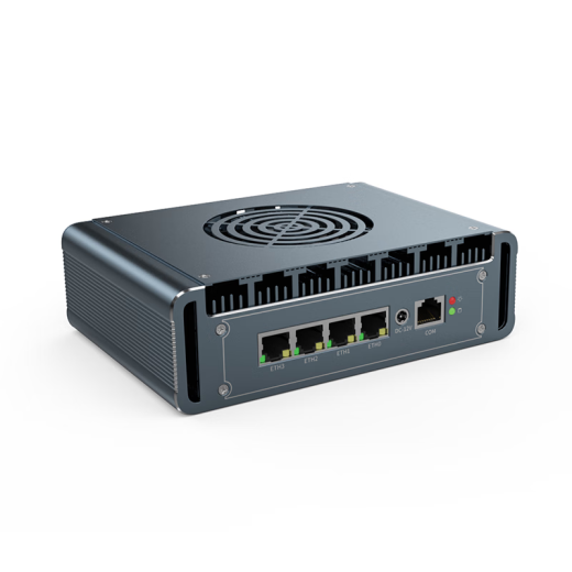 倍控N5105四核散热风扇版ros软路由linux主机工控机电脑win11四网口带串口双4K显示嵌入式4G插槽n100 准系统 DDR4+M.2插槽 G31灰色风扇款-N6210 M.2-i226网卡