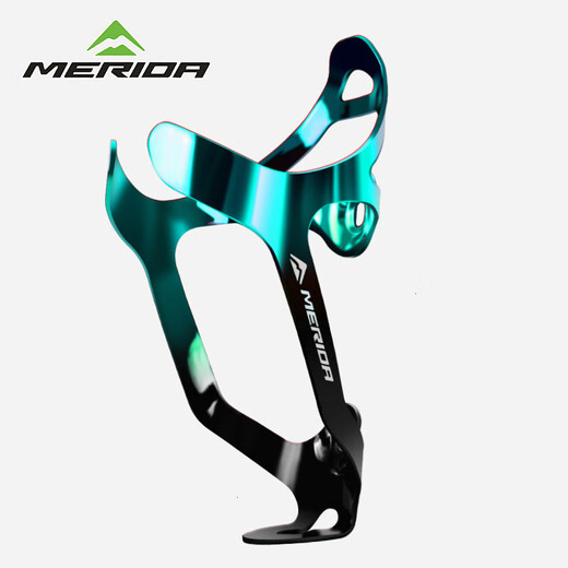 Merida Bicycle Water Bottle Cage Road Bike Mountain Bike Aluminum Alloy Water Cup Rack Cycling Bracket Cycling Equipment Accessories (Aluminum Alloy Laser Gradient) Black Silver