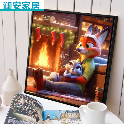 Crazy Zootopia Pintura al óleo digital lindo caricatura Crazy Zootopia Pintura al óleo digital SJ1355120*20C SJ13557