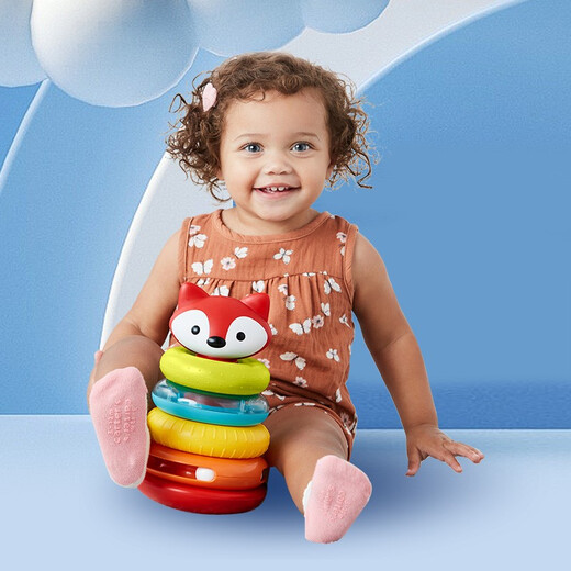 Skip Hop (Skiphop) Skip Hop 0-3 Jahre alte Säuglinge und Kleinkinder und Kinder digitale Formen und Farben lernen, die frühe Bildung lernt Bildungsspielzeug Building Blocks Fox Stacking Music