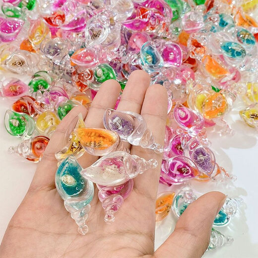 Luminous creative cute little conch animal ornaments mobile phone case electric car car fish tank microscopic decoration for children colorful luminous conch random 50 pieces