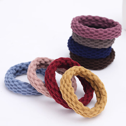 SAHANE Zuoyu 10-pack high elastic hair rope rubber band women's hair tie thick ponytail seamless headband durable mesh black 10-pack