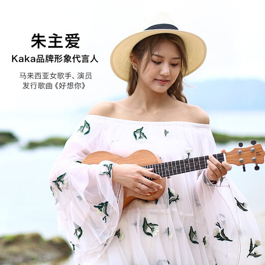 enya恩雅（enya）kaka 25D单板尤克里里初学者男女生儿童小吉他 23英寸25D【单板原木色电箱款】