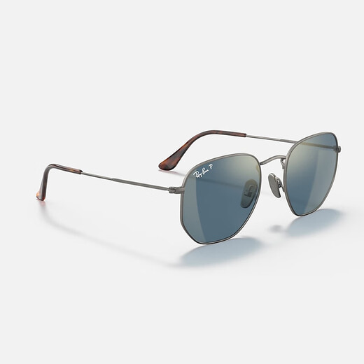 雷朋（RayBan）墨镜男女同款 HEXAGONAL时尚潮流钛合金框复古太阳镜驾驶出游旅游 蓝金 RB8148 9208T0 54-21