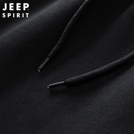 JEEP SPIRIT Jeep sports suit men's sweatshirt spring and autumn men's casual running jacket two-piece set men's dark gray XL