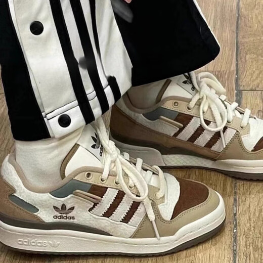 阿迪达斯 （adidas）三叶草FORUM栗子摩卡棕低帮男女魔术贴运动休闲板鞋IF3884 棕/白(IF3884)  40