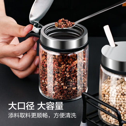 Newair glass oil bottle seasoning box set oil bottle salt jar seasoning rack seasoning bottle seasoning jar kitchen storage rack