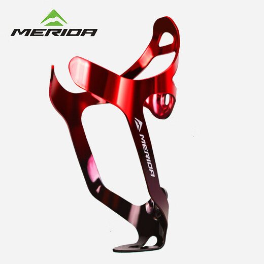 Merida Bicycle Water Bottle Cage Road Bike Mountain Bike Aluminum Alloy Water Cup Rack Cycling Bracket Cycling Equipment Accessories (Aluminum Alloy Laser Gradient) Black Silver