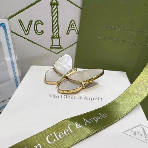 WOUG zirconium emerges from the cocoon and becomes a butterfly. Fritillary butterfly brooch for women. Shell temperament suit accessories. Sea shell + gift box