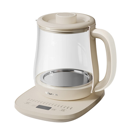Bear health pot 1.5L tea maker small rice porridge kettle teapot 316L stainless steel multi-stage insulation mini glass flower teapot smart electric kettle without filter 316 stainless steel YSH-E15M3 1.5L