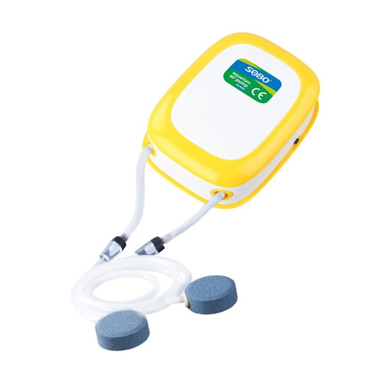 SOBO Songbao Fischtank Aerobische Pumpe kleiner Haushaltsfischtank Füllung Sauerstoff Aerobe Pumpe Sauerstoffpumpe Fisch an, die Sauerstoffpumpe Aquarium 9905 weißes Doppelloch 4,2W Gasvolumen 2*5,5 l/min