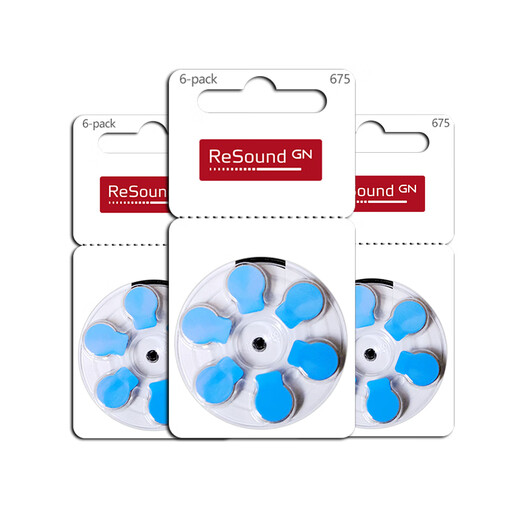 
ASound ReSound hearing aid accessories special battery a13 zinc air a10 button electronics a312 original a675 ASound ReSound 13 [1 board 6 pieces]