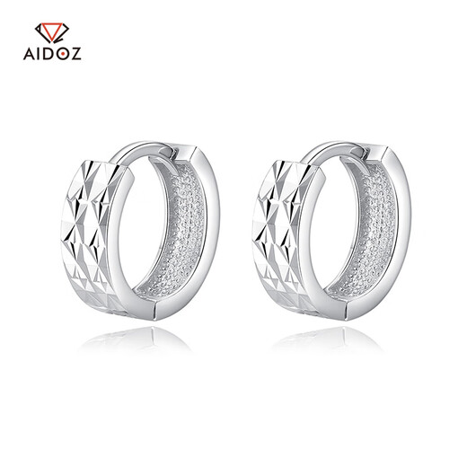 Aido Diamond pt950 platinum earrings for women, fashionable and versatile platinum earrings gift for wife, one pair, weighing 3.4-3.6 grams + rose gift box