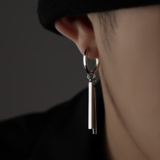 BJYL Sauron earrings men's trendy single personality handsome earrings boys earrings simple fashion student earrings gift single