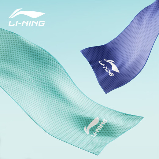 李宁（LI-NING）男女冷感毛巾羽毛球健身运动速干毛巾跑步篮球降温擦汗巾8135黑色