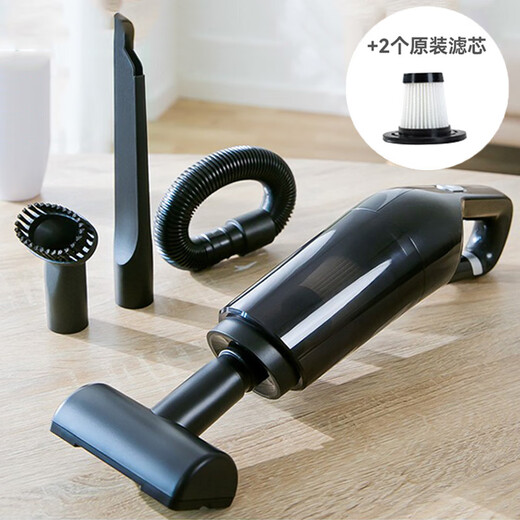 Nervous cat pet hair extractor electric cat hair cleaner cat and dog hair vacuum cleaner hair removal adsorption bed carpet short handle hair extractor (black) + 2 original filters