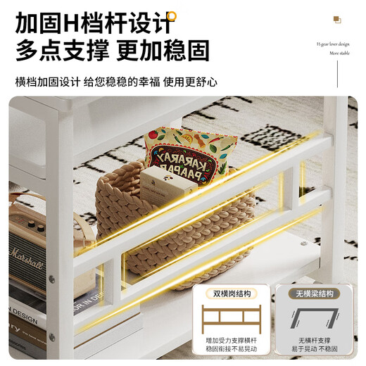 Zhaishida Computer Desk Desktop Mobile Desk Bedroom Simple Table with Storage Office Study Writing Small Table DNZ-24 (Gray White) Upgraded Thickened Model 90*55cm + Universal Wheel