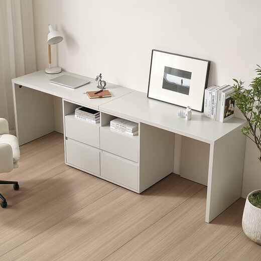 Quanyou Home Home Long Table Double Computer Table Esports Study Study Writing Desk Desk Bookcase Combination Furniture