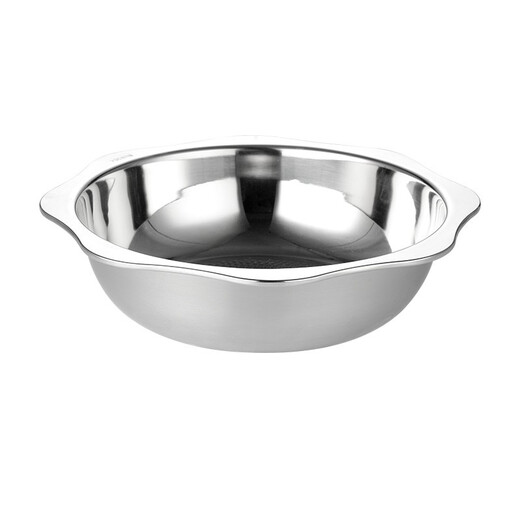 Onlycook - Olla caliente de acero inoxidable 304 engrosada, cuenca para el sol, cuenca de pato mandarín, cuenca octogonal, olla de sopa transparente, cocina de inducción doméstica, olla caliente 34 cm 304 cuenca de sopa transparente no pato mandarín/individual 34 cm