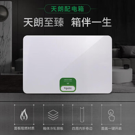 施耐德施耐德配电箱天朗家用暗装白12/16/20/24/36/48位回路强电箱 8回路（不含断路器）