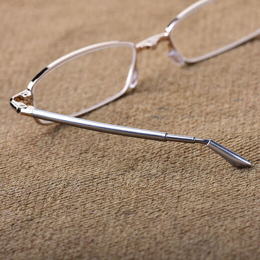 浅里折叠花镜高档天然水晶石头眼镜老花镜折叠式微型眼镜携带方便男女 水晶老花镜[带盒子] 45-49岁参考[100度]