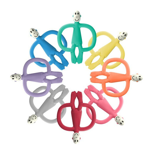 MATCHSTICK MONKEY British Match Monkey Teether Baby Soothes Molars No Tail Tailed Anti-eating Hand Bite Teether Can Be Boiled Professional Teether Oral Health Gift Box-Yellow