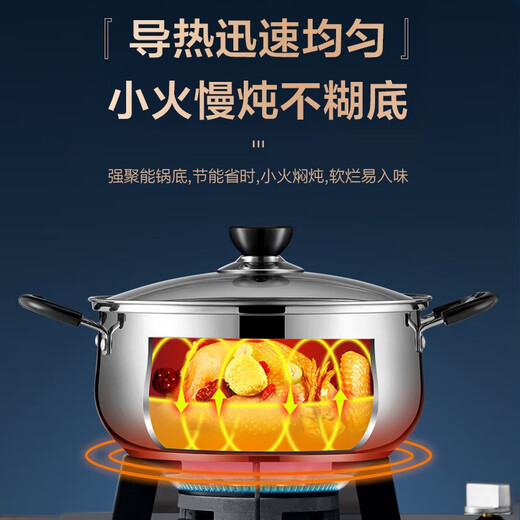 SUPOR uncoated pot set, frying pot, soup pot, pressure cooker set, kitchen full set of fine iron pot for gas, home, housewarming gift, 8-piece set