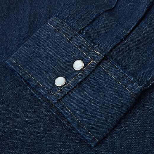 Levi's李维斯男士经典宽松蓝色牛仔衬衫时尚简约美式水洗情侣外套 深蓝色 M
