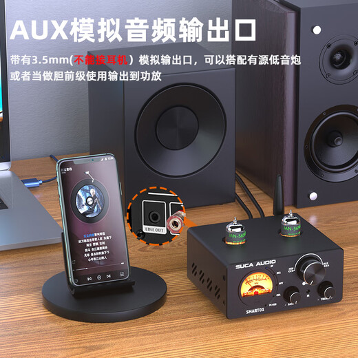 SUCA AUDIO声优创SMART01 胆机功放机家用胆前级发烧级解码前胆后石蓝牙hifi电子管小型功率放大器 标准款【配美国5654电子管】