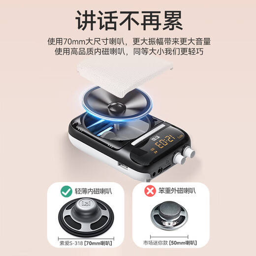 Sony Ericsson (soaiy) S-518 FM Wireless Little Bee Amplifier Teacher's Special U Disk TF Card Microphone Speaker Guide Radio Bluetooth Outdoor Speaker Audio Portable Oil Paint White