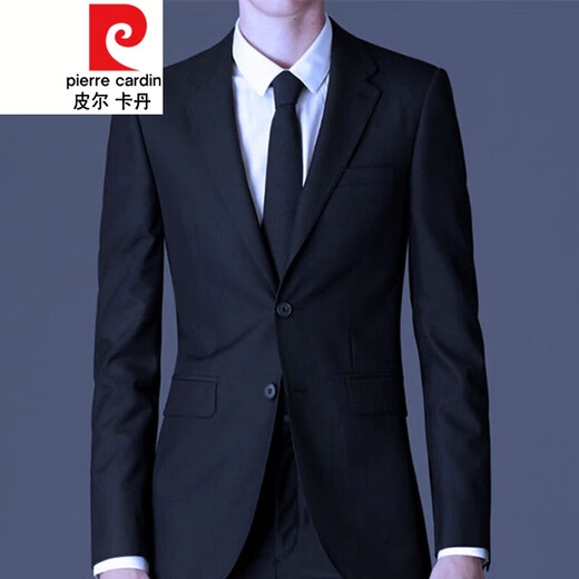 Pierre Cardin 2023 New Suit Men's Four Seasons Business Slim Fit No Ironing Trendy Casual Men's Small Suit Single Jacket Suit Jacket Navy Blue Double Button/Single Jacket/Double Slit XL 180