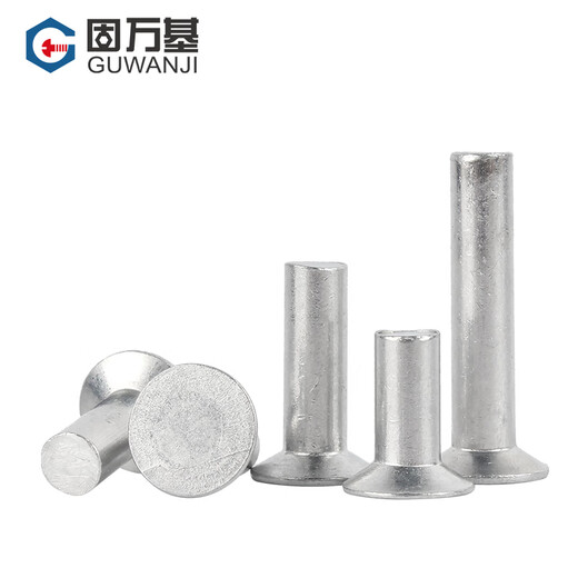 固万基 沉头铆钉GB 869 不锈钢304沉头实心铆钉铝平帽敲击式平锥头铜卯钉紧固件大全 M4x6[200个]铝