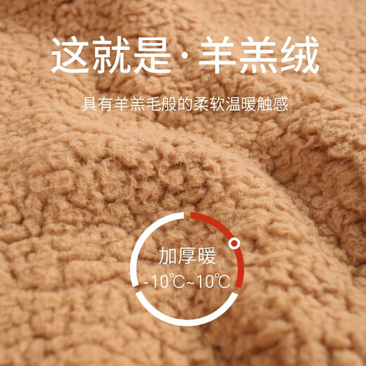 Qiulu Couple Pajamas Women's Winter Coral Velvet Thickened Velvet Warm Casual Can Be Weared Men's Home Clothing Set Milk Tea Coffee Women XL