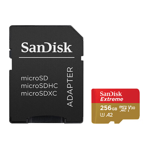 闪迪（SanDisk）高速内存卡TF适用手机大疆无人机pocket3运动相机switch行车记录仪监控摄像头V30存储卡 256G 读190MB/S 送2.0读卡器