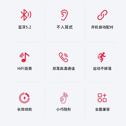 Latto Bluetooth headsets suitable for vivo headsets x100pro/x90 special new s15s12x80 mobile phone universal wireless sports long-lasting wear without pain x60 high sound quality y77 ear clip type Haoyuebai [three true digital display + HIFI sound quality]