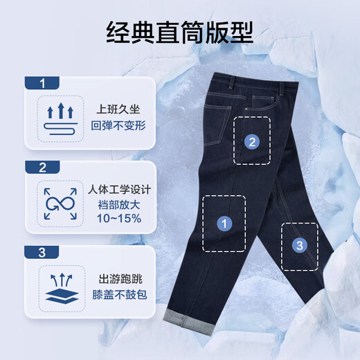 Made in Tokyo, non-fading jeans, men's pants, men's autumn straight casual trousers, original color 33