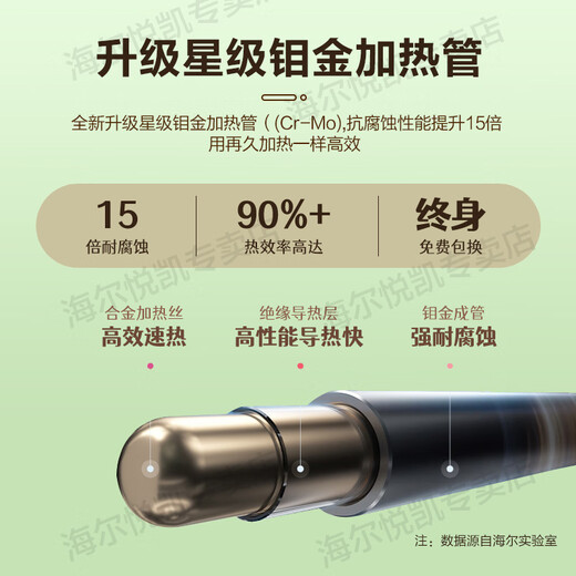 海尔（Haier）智家【国家补贴15%】小尺寸60升电热水器3300W速热双胆扁桶镁棒免更换热水器家用储水式卫生间PLV6 60L 695mm尺寸+自动关机+水量可视
