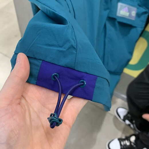 阿迪达斯（adidas）外套男士秋季运动服梭织防风宽松上衣夹克HE9929 HE9930黑色森林绿  M